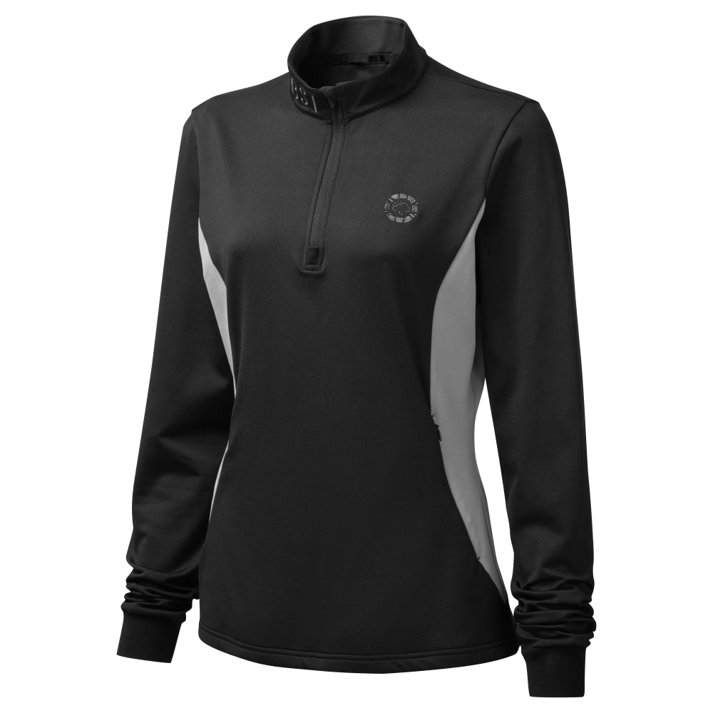 Women's Black & Grey Explorer Midlayer Pullover Top