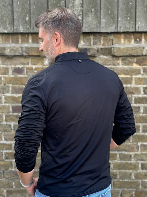 Men's Black Explorer Midlayer Pullover Top