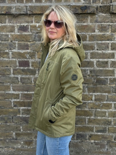 Women's Olive Wanderer Performance Waterproof Jacket