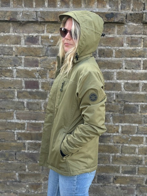 Women's Olive Wanderer Performance Waterproof Jacket