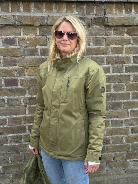 Women's Olive Wanderer Performance Waterproof Jacket